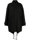 Yohji Yamamoto Military Backside Mods Coat In Black