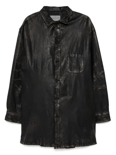 Yohji Yamamoto Mimosa Shirt Jacket In Black