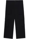 Yohji Yamamoto Multi-pocket Wool Trousers In Black
