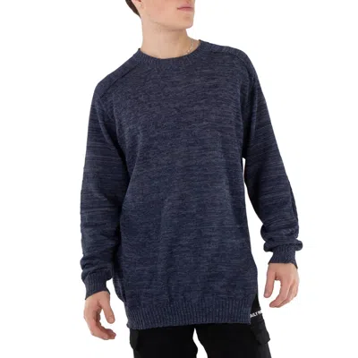 Yohji Yamamoto Navy Open Work Po Sweater, Brand Size 3 (large) In Blue