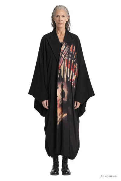 Yohji Yamamoto Night Scene In Yoshiwara Cardigan In Black