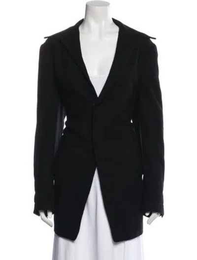 Pre-owned Yohji Yamamoto Noir 2014 Wool Coat In Black