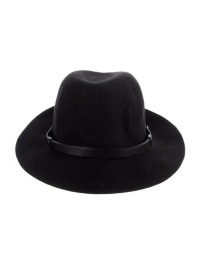 Pre-owned Yohji Yamamoto Noir Black Wool Wide Brim Hat