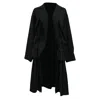 Yohji Yamamoto Noir Oversized Trench Coat In Black Wool In Black