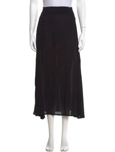 Pre-owned Yohji Yamamoto Noir Vintage Midi Length Skirt In Black