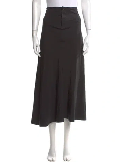 Pre-owned Yohji Yamamoto Noir Vintage Midi Length Skirt In Gray