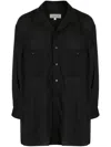 Yohji Yamamoto Notched-collar Button-up Shirt In Black
