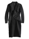 Yohji Yamamoto Notched Lapel Dress In Black