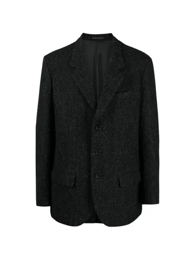 Pre-owned Yohji Yamamoto Notched-lapels Blazer In Black