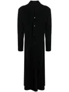 Yohji Yamamoto Notched-lapels Single-breasted Coat In Black