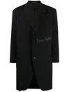 Yohji Yamamoto Mantel Mit Fallendem Revers In Black