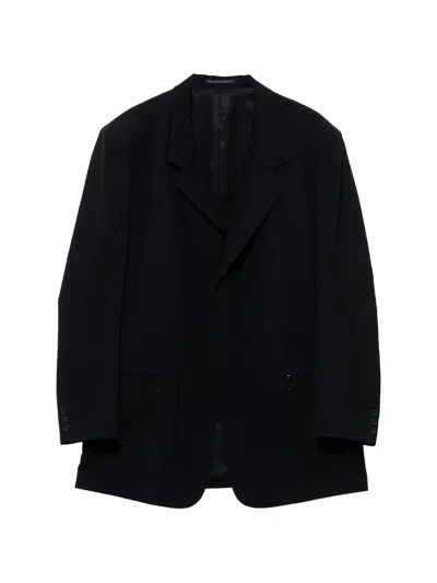 Yohji Yamamoto Notched-lapels Jacket In Black