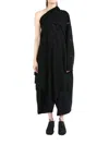 Yohji Yamamoto Off-shoulder Asymmetric Pullover In Black