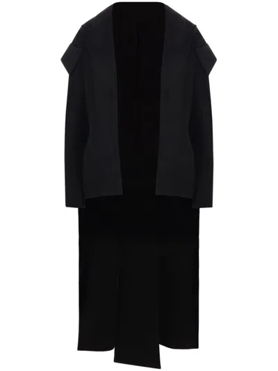 Yohji Yamamoto Open-front Coat In Black