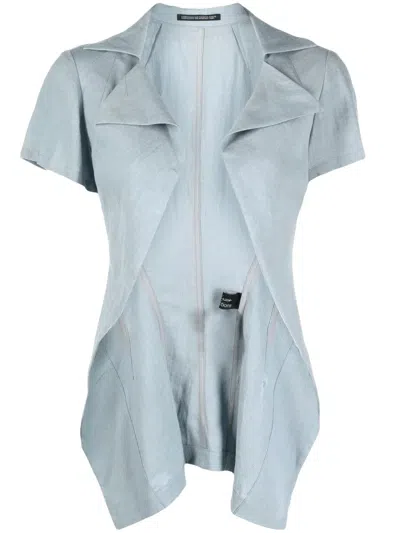 Yohji Yamamoto Open-front Jacket In Blue