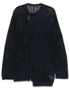 Yohji Yamamoto Open-knit Sweater In Blue