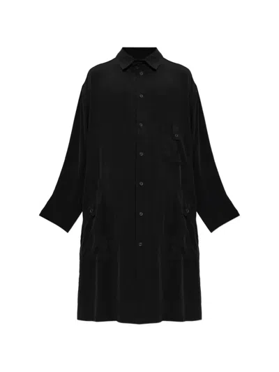 Yohji Yamamoto Oversize Button-down Shirt In Black
