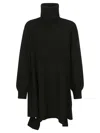 Yohji Yamamoto Roll Neck Asymmetric Long In Black