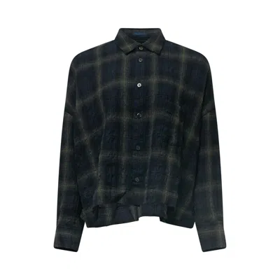 Yohji Yamamoto Oversized Blouse In Blue