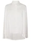 Yohji Yamamoto Oversized Double Front White Shirt With Classic Collar In White