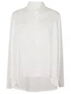 Yohji Yamamoto Oversized Double Front White Shirt With Classic Collar In White