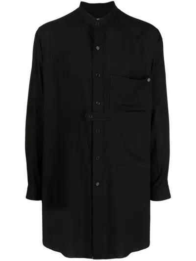 Yohji Yamamoto Oversized Long-sleeve Shirt In Black
