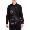 Yohji Yamamoto Silk Shirt Graphic Print Long Sleeves In Black