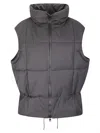 Yohji Yamamoto Padded Vest With Double-slider Zip Fastening In Gray