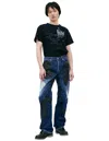 Yohji Yamamoto Paint Effect Jeans In Blue
