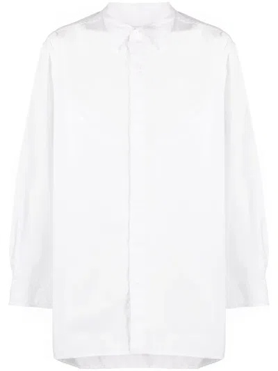 Yohji Yamamoto Panelled Cotton Shirt In White