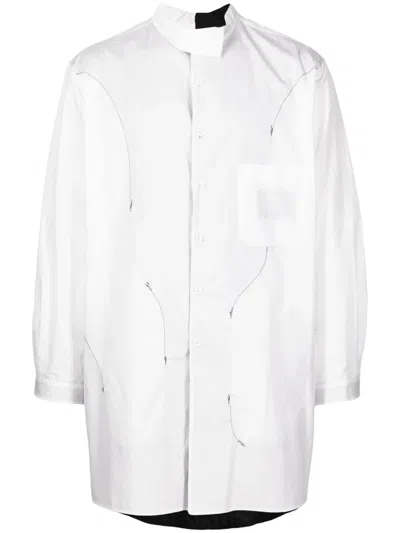 Yohji Yamamoto Panelled Reversible Shirt In White