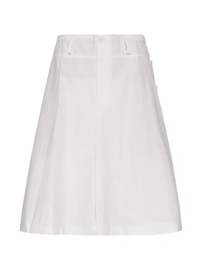 Yohji Yamamoto Paneled Half Pants In White