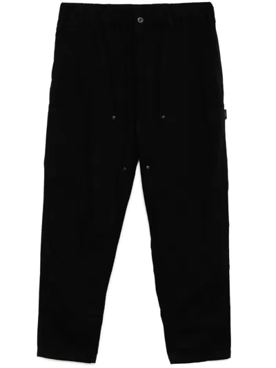 Yohji Yamamoto Panelled Tapered Trousers In Black