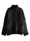 Yohji Yamamoto Panelled Zip-up Coat In Black