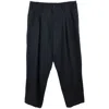 Yohji Yamamoto Pleat-detailing Straight Trousers In Black
