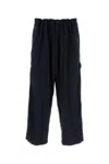 Yohji Yamamoto Drawstring-waist Trousers In Blue