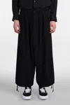 Yohji Yamamoto Tailored Trousers With Pleated Front And Pockets In Black