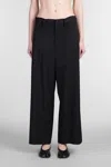 Yohji Yamamoto Pants In Black Wool In Black