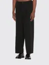 Yohji Yamamoto Tailored Cropped Trousers Elastic Waistband In Black