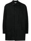 Yohji Yamamoto Patch-pocket Button-down Shirt In Black