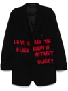 Shop Yohji Yamamoto Patchwork Blazer In Black