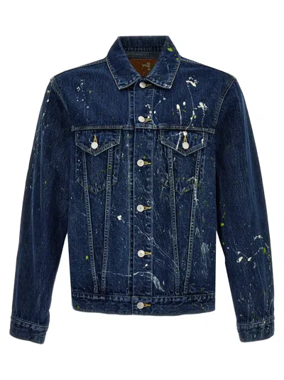 Yohji Yamamoto Patent Stain Jacket Casual Jackets And Parka Blue