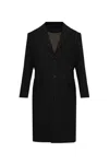 Yohji Yamamoto Pinstriped Coat In Black