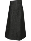 Yohji Yamamoto Pleat-detail A-line Skirt In Black