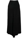 Yohji Yamamoto Pleat-detailing Zip-fastening Cropped Trousers In Black