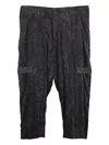 Yohji Yamamoto Pleated Cargo-pocket Drop-crotch Trousers In Black
