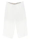 Yohji Yamamoto Pleated Cropped Trousers In White