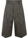 Yohji Yamamoto Pleated Shorts In Green