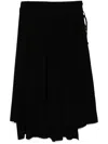 Yohji Yamamoto Pleated Skirt In Black