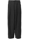 Yohji Yamamoto Pleated Wide-leg Trousers In Grey